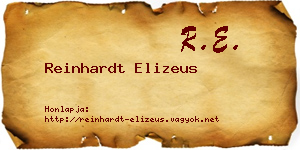 Reinhardt Elizeus névjegykártya